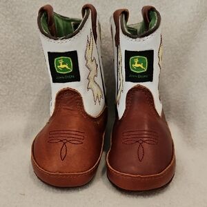 John Deere Leather Baby Boots - Size 4M
